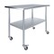 Amgood 30 in. x  48 in. Stainless Steel Table With Wheels AMG WT-3048-WHEELS - alternate 1